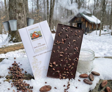 Load image into Gallery viewer, 71% Dark Chocolate with Cacao Nibs &amp; Alaska Sea Salt – 2 oz Bar