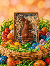 Load image into Gallery viewer, Organic Solid Chocolate Easter Bunny – Dark Chocolate Coconut or Milk Chocolate Orange | Fair Trade, Soy-Free, Handcrafted in Vermont (2.25 oz)