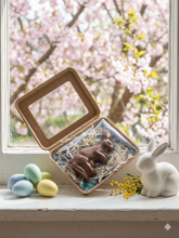 Load image into Gallery viewer, Organic Solid Chocolate Easter Bunny – Dark Chocolate Coconut or Milk Chocolate Orange | Fair Trade, Soy-Free, Handcrafted in Vermont (2.25 oz)