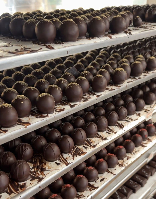 Dark Chocolate Truffles – 4-Piece Medley Box