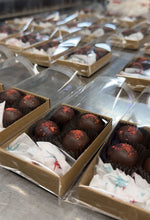 Load image into Gallery viewer, Dark Chocolate Strawberry Truffles – 4-Piece Limited Edition Box