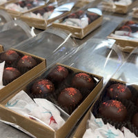 Dark Chocolate Strawberry Truffles – 4-Piece Limited Edition Box