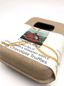 Dark Chocolate Truffles: 4 Piece Boxes - Farmhouse Chocolates