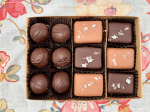 12 Piece Truffle and Caramel Mixed Box - Farmhouse Chocolates