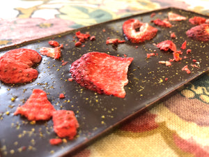 71% with Fennel Pollen & Strawberries (Organic, Fair Trade Chocolate Bar) - Farmhouse Chocolates