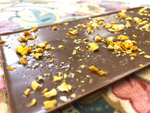 Load image into Gallery viewer, 38% Milk Chocolate w/ Orange &amp; Alaskan Sea Salt (Organic, Fair Trade Chocolate Bar) - Farmhouse Chocolates
