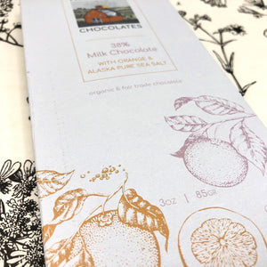 38% Milk Chocolate w/ Orange & Alaskan Sea Salt (Organic, Fair Trade Chocolate Bar) - Farmhouse Chocolates