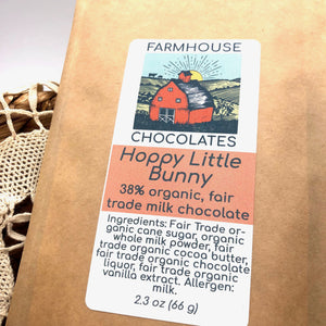 Old Fashioned Organic Chocolate Bunny (Solid) - Farmhouse Chocolates